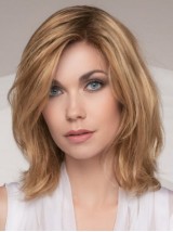 12" Straight Monofilament Stylish Human Hair Wigs