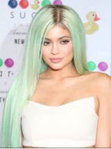 Kylie Inspired Ombre Green Human Hair 360 Lace Wig