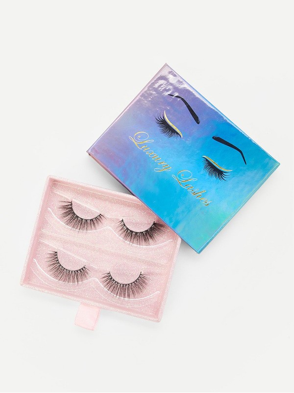 Natural Thick False Eyelashes 2 Pairs