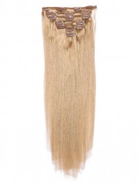 Blonde Long Straight Clip In Extension