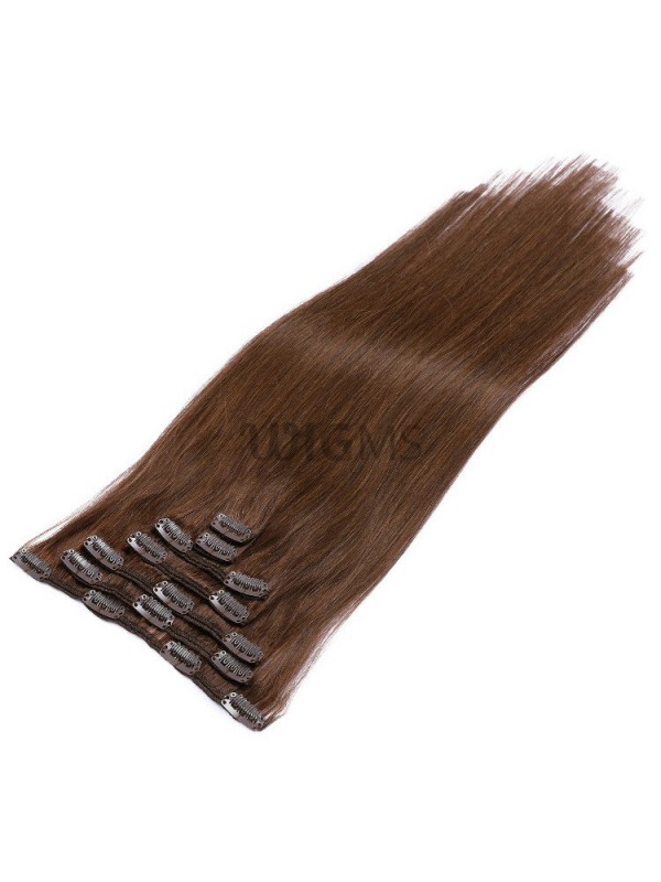 Brown Long Wavy Clip In Extension