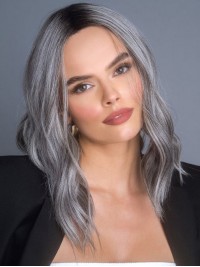 Lace Wig Wavy Grey Synthetic Wigs Online