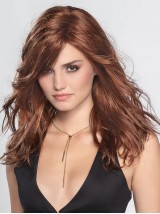 Long Modern Wavy With Bangs Capless Synthetic Wigs