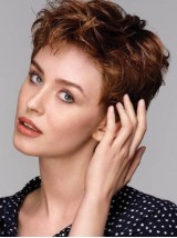 Women Synthetic Wigs Short Auburn Capless Wigs