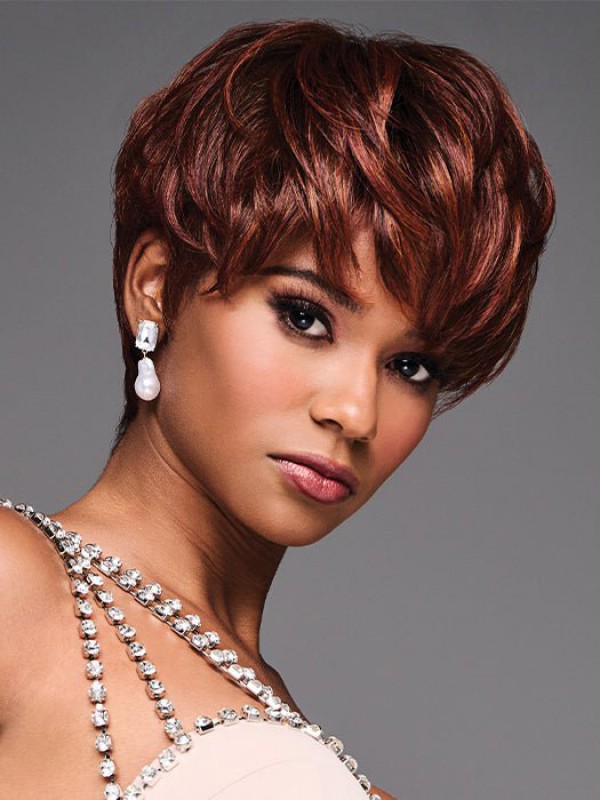 Short Captivating Boycut Synthetic Lace Front Wig