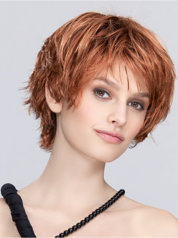 Ladies Wigs Short 8" Straight Synthetic Wigs With Bangs