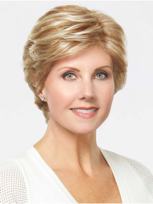 Short Wigs Blonde Layered Capless Synthetic Wigs