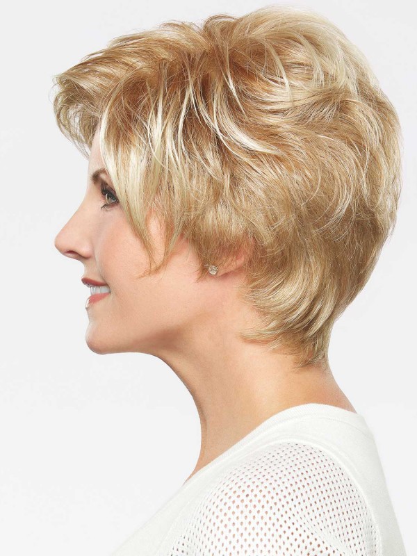 Short Wigs Blonde Layered Capless Synthetic Wigs