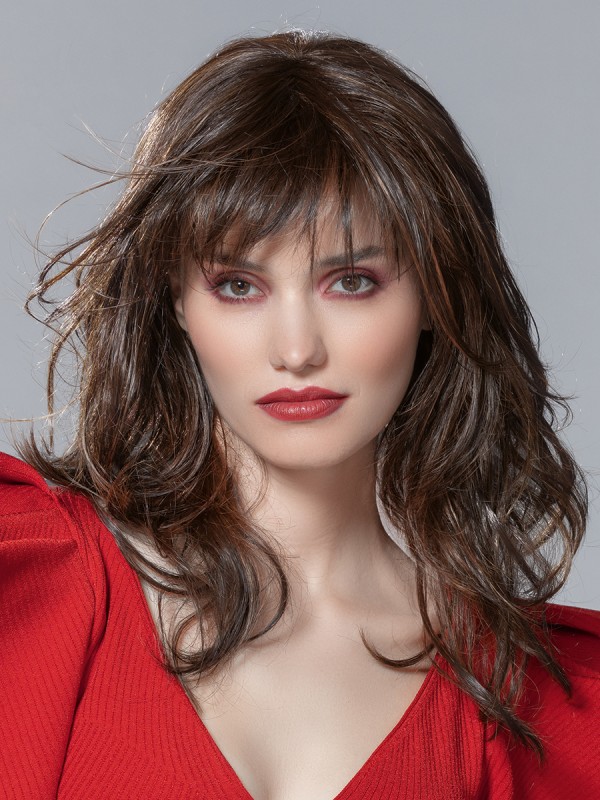 Perfect Long Monofilament Wavy Synthetic Wigs With Bangs