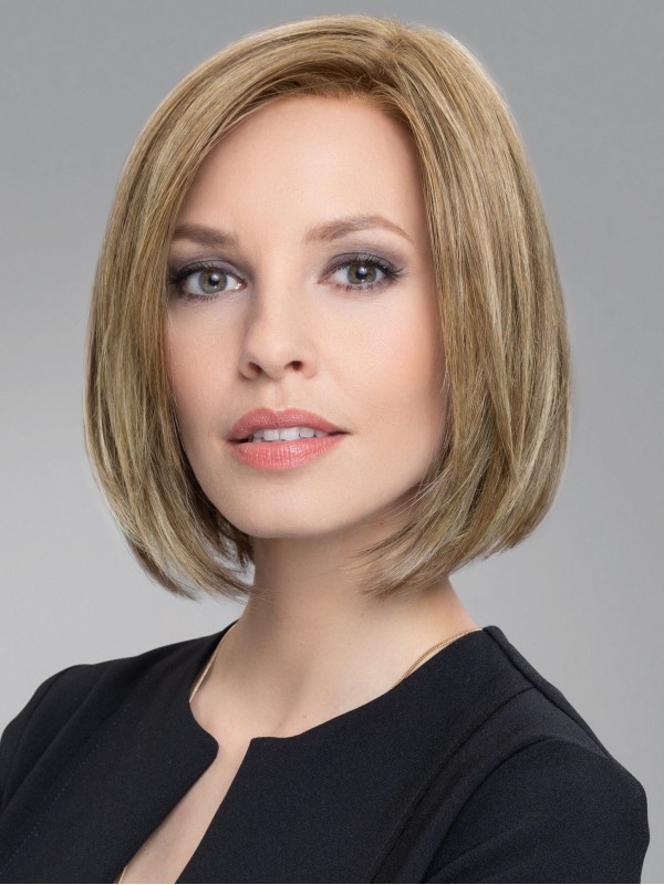 10" Trendy Blonde Chin Length Bobs Straight Synthetic Wigs