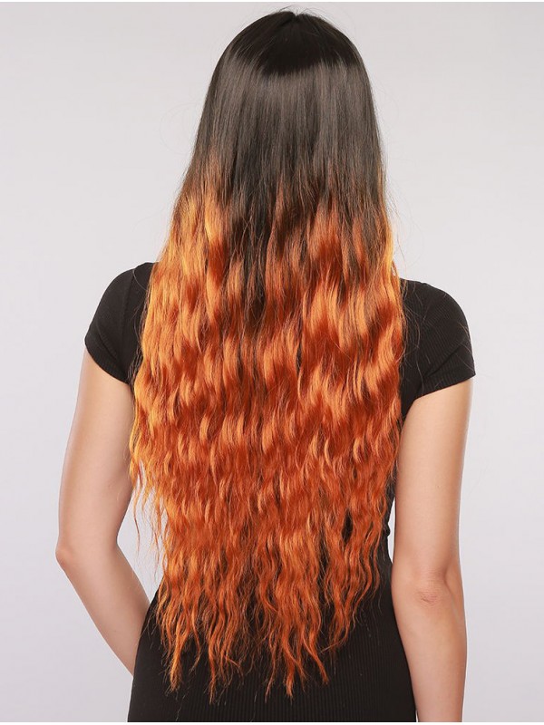 Middle Parting 26" Ombre Natural Water Wave Synthetic Wigs