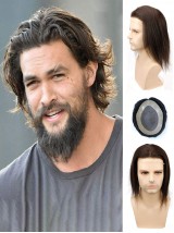 Long Wavy Human Hair Men Toupee Mtoup201116