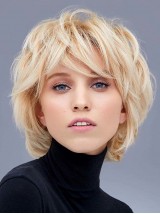 Blonde Short Straight Capless  Wigs