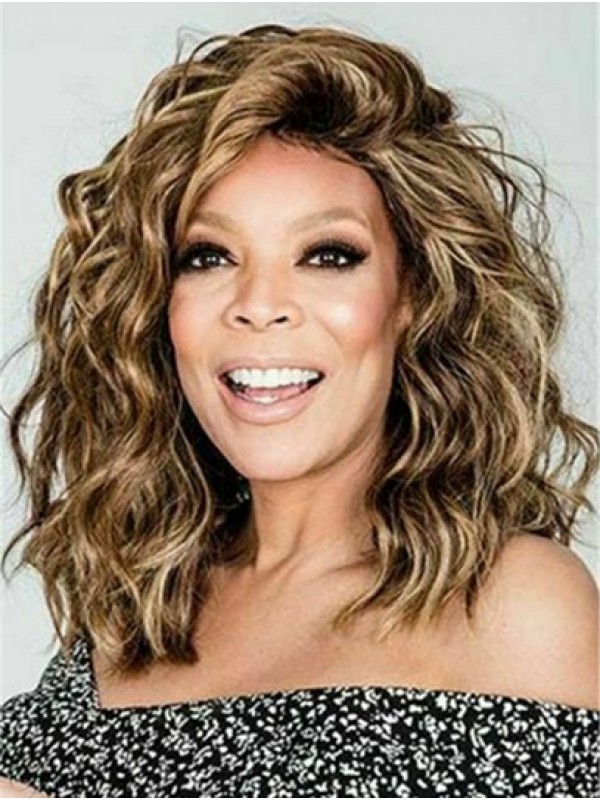 Capless Shoulder Length Blonde Curly Bobs Wendy Williams Wigs