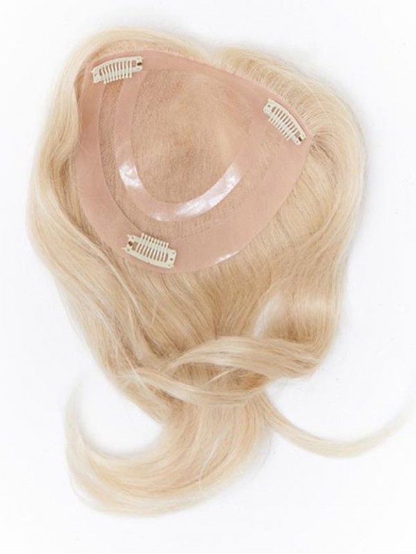 6.5"x6.5" Straight Blonde Remy Human Hair Mono Hair Pieces