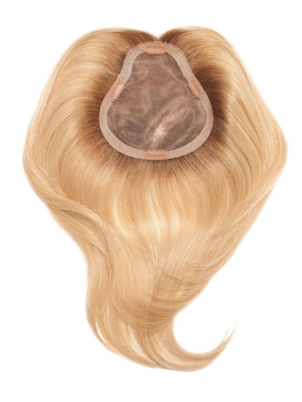 5"x5.75" Natural Wavy Blonde Remy Human Hair Mono Hair Pieces
