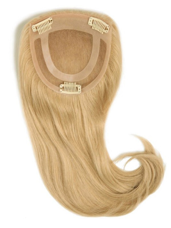 5"x4.5" Clip In Blonde Human Hair Top Piece