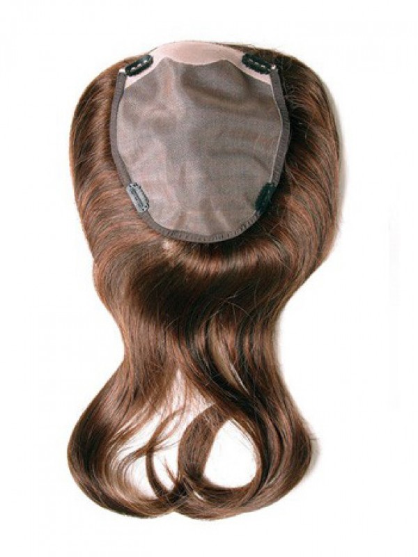 5"x5.75" Long Straight Auburn 100% Human Hair Mono Hair Pieces