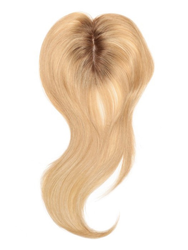 5"x2.75" Long Wavy Auburn 100% Human Hair Mono Hair Pieces