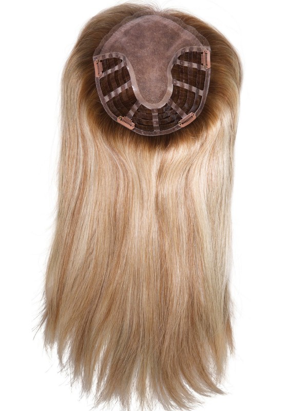 6"x6.5" Middle Straight Blonde Remy Human Hair Mono Hair Pieces