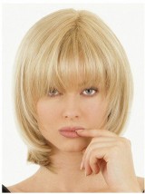 4.75"x4.75" Short Straight Blonde Remy Human Hair Mono Hair Pieces