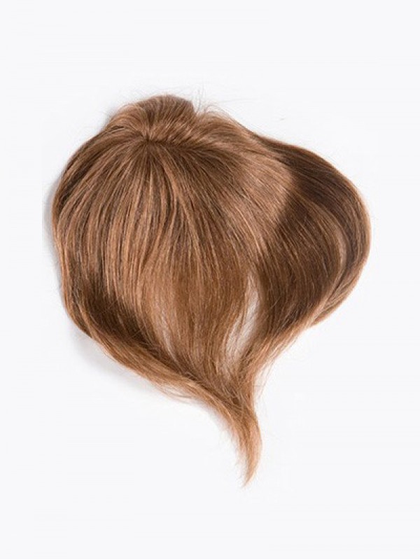 3.5"x5.5" Middle Straight Auburn Human Hair Mono Hair Pieces