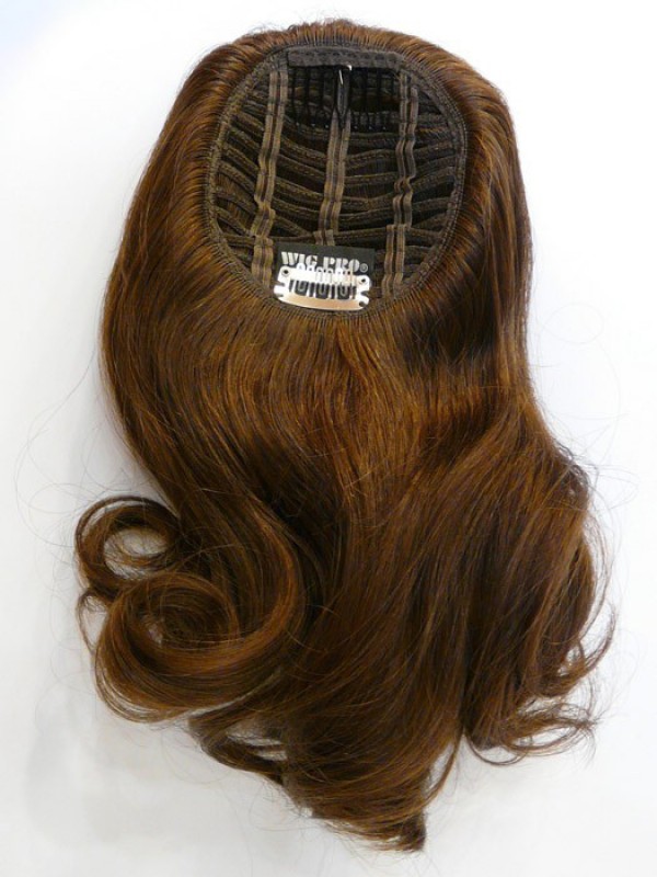 4"x3.5"x14" Sexy Wavy Brown Human Hair Hairpiece