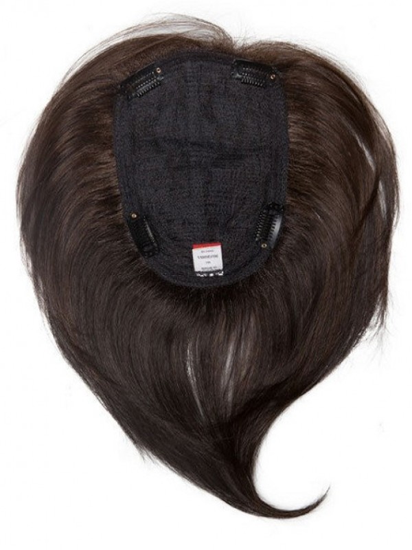 5"x6.5" Black Straight Medium Human Hair Top Piece
