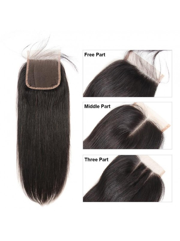 Malaysian Virgin Hair 3pcs Straight with 4*4 Lace Closure