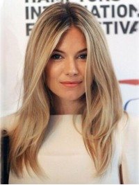 Sienna Miller Straight Lace Front Remy Human Hair Wigs 18 Inches