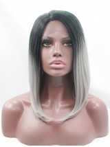 Long Ombre Lace Front Wavy Synthetic Wigs