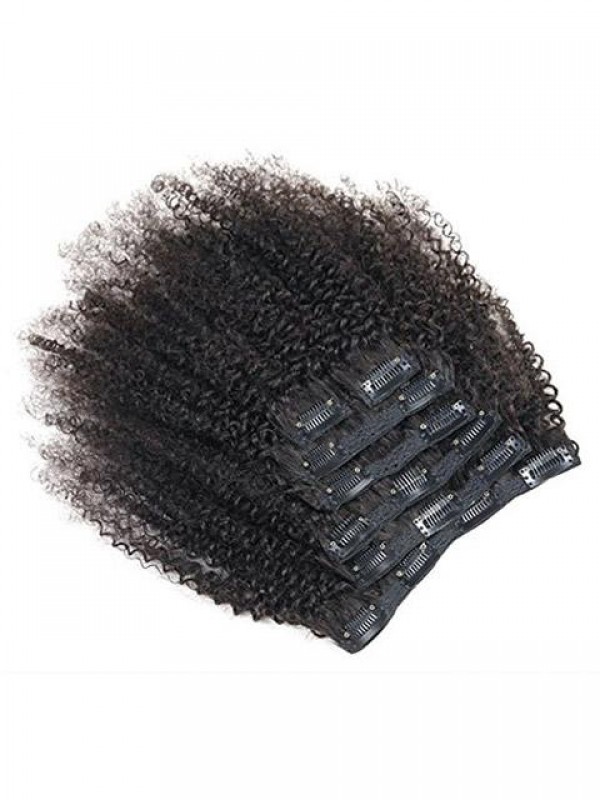 Afro Kinky Curly Clip In Hair Extensions Human Hair