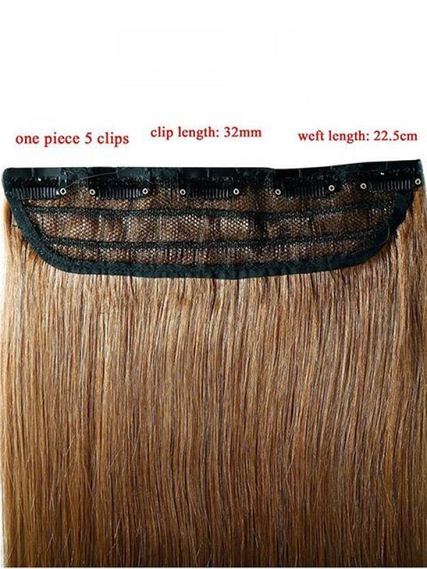 Clip In Synthetic Hair Extensions Full Head One Piece 5 Clips