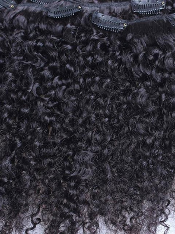 Kinky Curly African American Clip In Hair Extensions