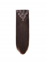 For Long Hair Full Head Dark Brown Color Synthetic Hair Extensions