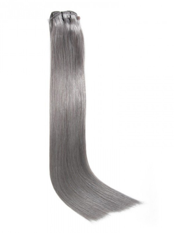 100g Grey Clip In Hair Extensions Cheap Extensions 8Pcs/set