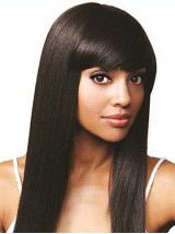 Long Straight Lace Front Human Wig