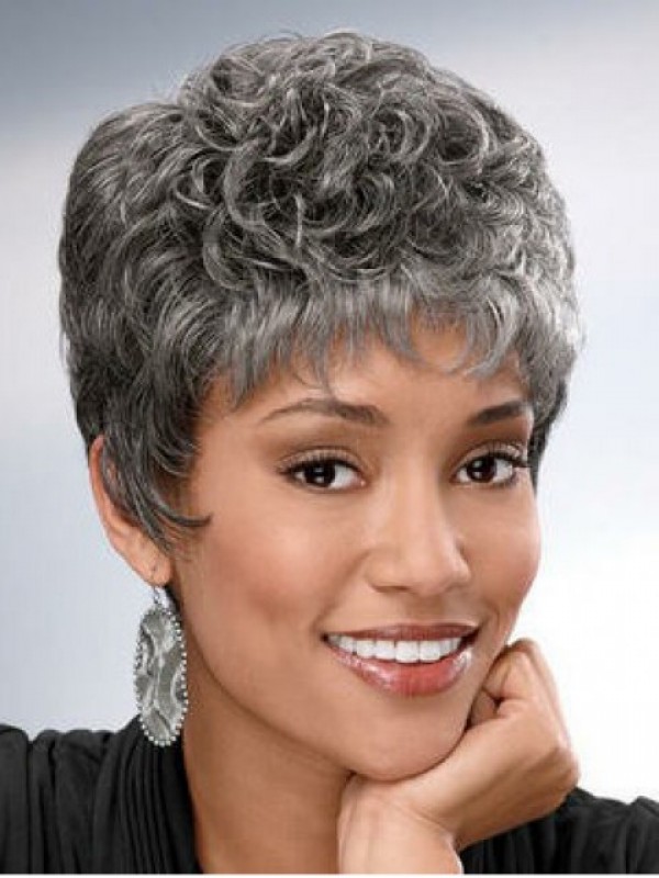 Short Wavy Capless Synthetic Hair Wigs 6 Inches