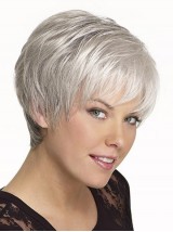 Short Smooth Capless Synthetic Hair Wigs 6 Inches