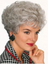 Cheaper Short Curly Capless Synthetic Hair Wigs 8 Inches