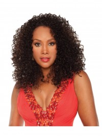 Graceful Brown Curly Long Human Hair Wigs