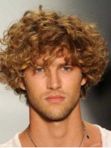 Short Wavy  Human  Men Wigs