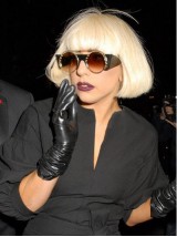 Lady Gaga Bob Style Short Straight Synthetic Capless Wigs With Bangs