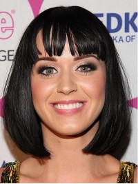Katy Perry Short Straight Bob Style Synthetic Capless Wigs