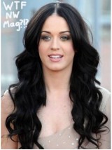 Katy Perry Long Wavy Central Parting Full Lace Synthetic Wigs
