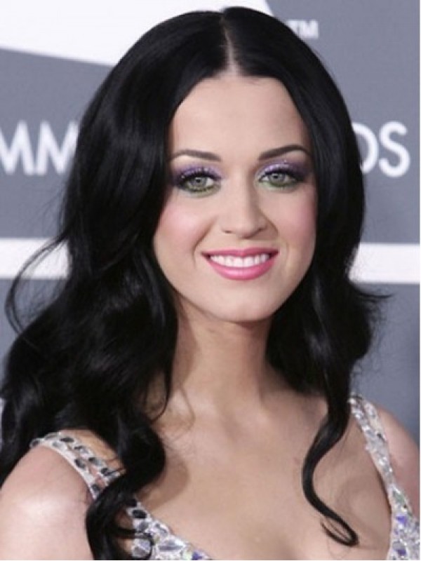 Katy Perry Central Parting Long Wavy Synthetic Capless Wigs