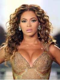 Beyonce Central Parting Long Wavy Lace Front Human Hair Wigs