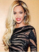 Beyonce Long Wavy Lace Front Human Hair Wigs With Side Bangs
