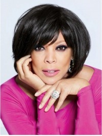 Wendy Williams Short Straight Synthetic Lace Front Wigs With Bangs