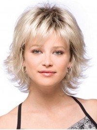 Blonde Straight Short Capless Synthetic Wig